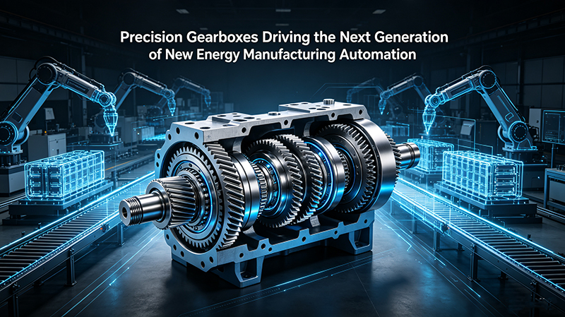 Automated solar panel production line with precision gearbox system